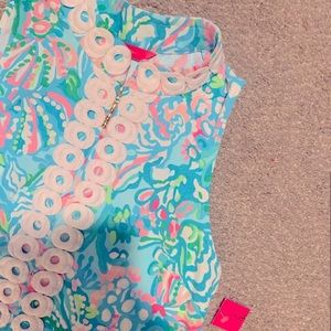 High collar Lilly Pulitzer shift dress